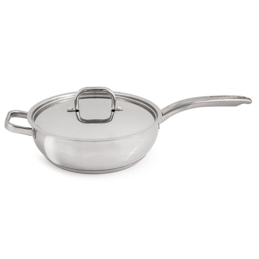 BergHOFF Essentials Belly Shape 18/10 Stainless Steel 9.5" Deep Skillet with Stainless Steel Lid 3.2Qt. Image1