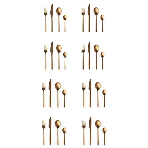 Image 1 of Gem 32pc Flatware Set, Gold Plated