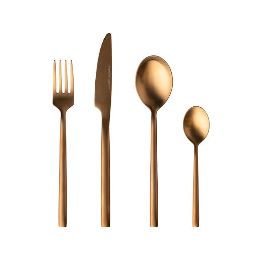Image 2 of Gem 32pc Flatware Set, Gold Plated
