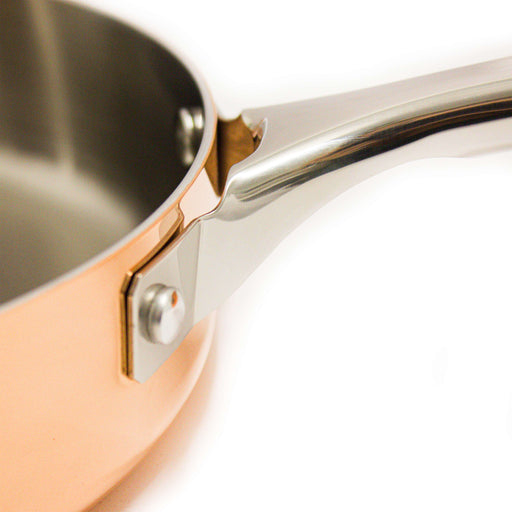 Image 2 of Copper Tri-Ply 8" Deep Skillet, Polished