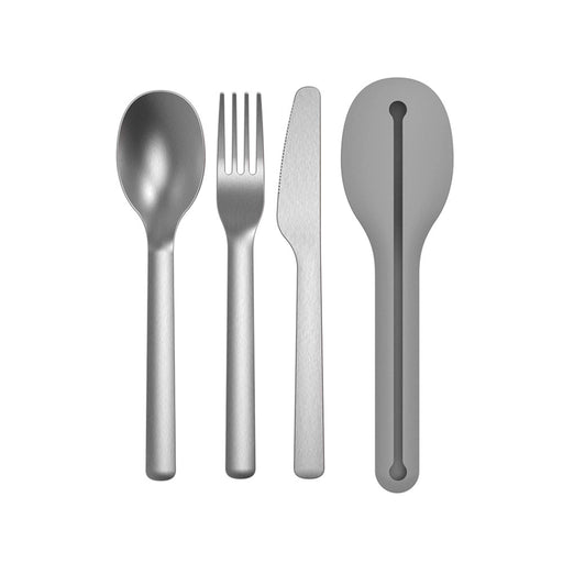 Image 2 of Leo 4Pc SS Travel Flatware Set, Grey