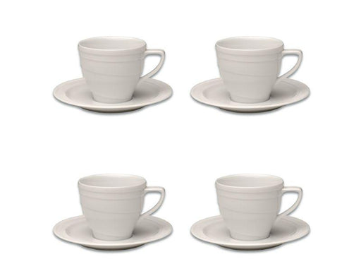 Image 1 of Essentials 6oz Porcelain Cup and Saucer, Set of 4