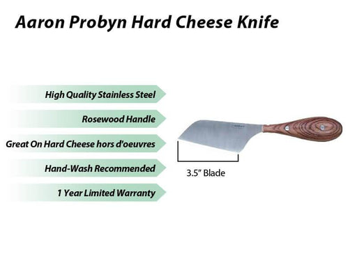 Image 2 of Aaron Probyn 8.25" Stainless Steel Provence Hard Cheese Knife with Wood Handle