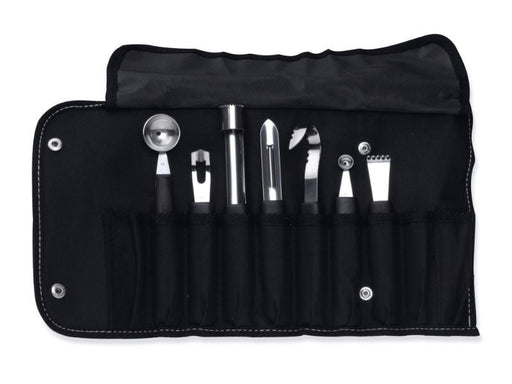 Image 1 of Essentials 8 Piece Stainless Steel Garnishing Set in Folding Bag
