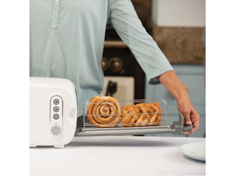 Image 3 of Seren Side Loading Toaster with Cool Touch Exterior and Removable Crumb Tray, with Silver Front Panel/ Serving Tray