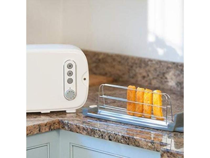 Image 4 of Seren Side Loading Toaster with Cool Touch Exterior and Removable Crumb Tray, with Silver Front Panel/ Serving Tray