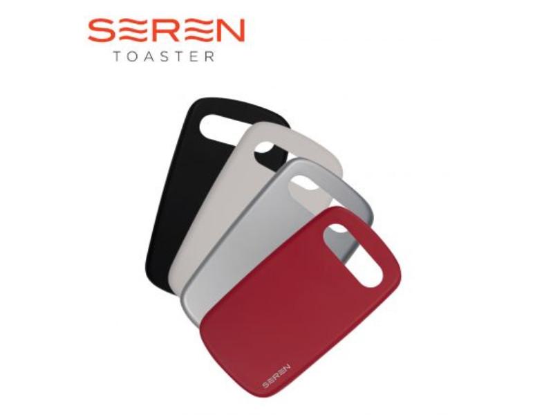 Image 9 of Seren Side Loading Toaster with Cool Touch Exterior and Removable Crumb Tray, with Cream Front Panel/ Serving Tray