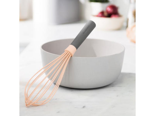 Image 2 of Leo 11" Silicone Whisk, Pink & Gray