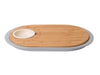 Image 1 of Leo 15.25" 2-sided Tapas Cutting Board with Tray, Gray
