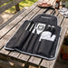 BergHOFF Cubo 9 Pc Stainless Steel BBQ Set with Wrap - Outdoor Grill Accessories
