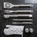 BergHOFF Cubo 9 Pc Stainless Steel BBQ Set with Wrap - Outdoor Grill Accessories