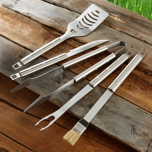 BergHOFF Cubo 6Pc Stainless Steel BBQ Set with Case - Outdoor Grill Accessories