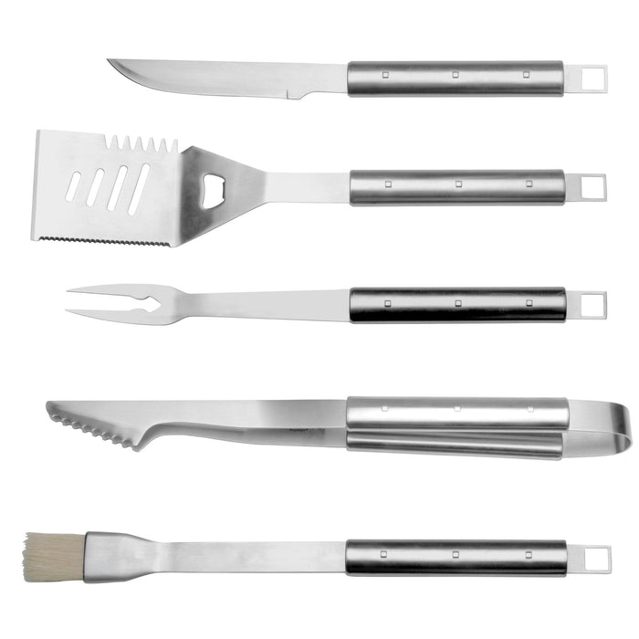 BergHOFF Cubo 6Pc Stainless Steel BBQ Set with Case - Outdoor Grill Accessories