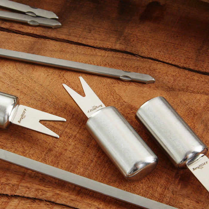 BergHOFF Cubo 33Pc Stainless Steel BBQ Set with Case - Outdoor Grill Accessories