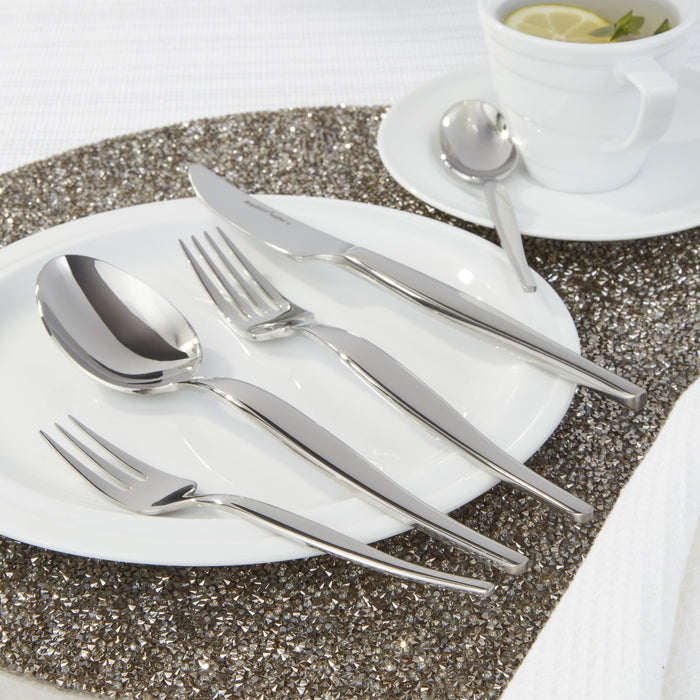 BergHOFF Essentials 72Pc 18/10 Stainless Steel Flatware Set, Finesse - Flatware Sets