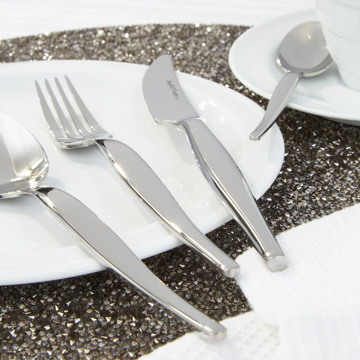 BergHOFF Essentials 72Pc 18/10 Stainless Steel Flatware Set, Finesse - Flatware Sets