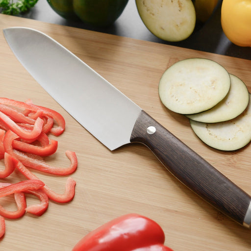 BergHOFF Rosewood 7" Stainless Steel Santoku Knife - Kitchen Knives