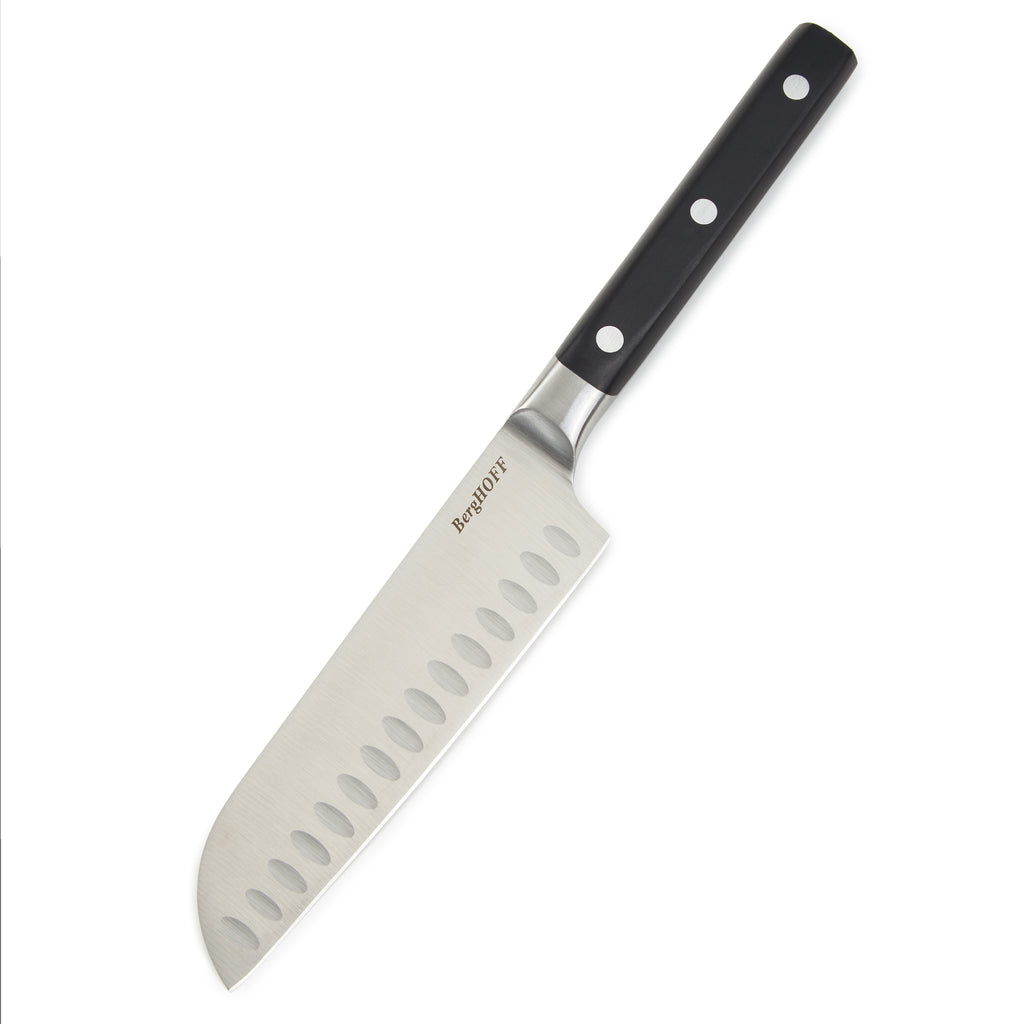 Coltello Santoku 17,5 Cm In Acciaio Inox Pom Nero Cucina | Maisons Du