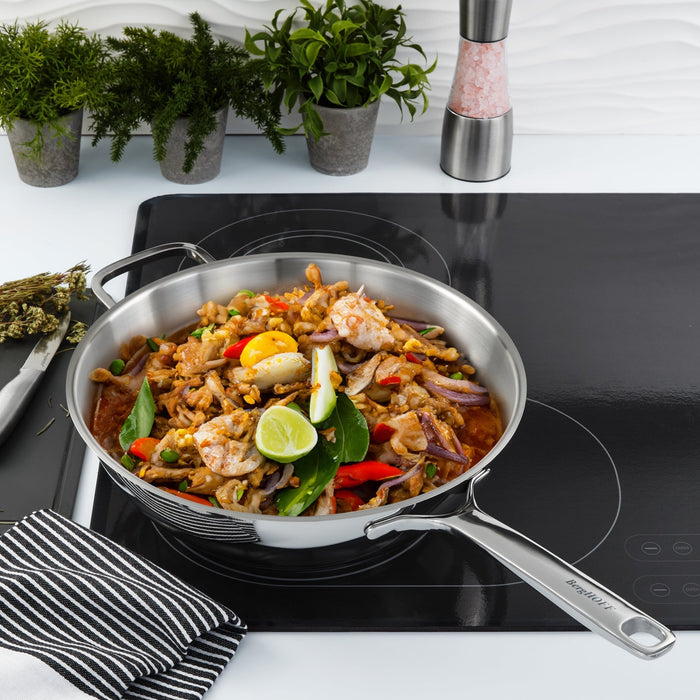 BergHOFF DiNA Helix 18/10 Stainless Steel 12" Wok 5.6qt. - Woks