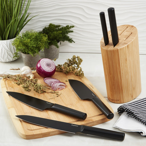 Image 1 of DiNA Boron 6pc Stainless Steel Knife Block Set