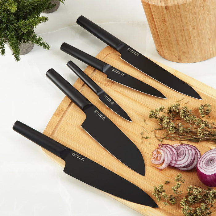 BergHOFF DiNA Boron 6pc Stainless Steel Knife Block Set - Kitchen Knives