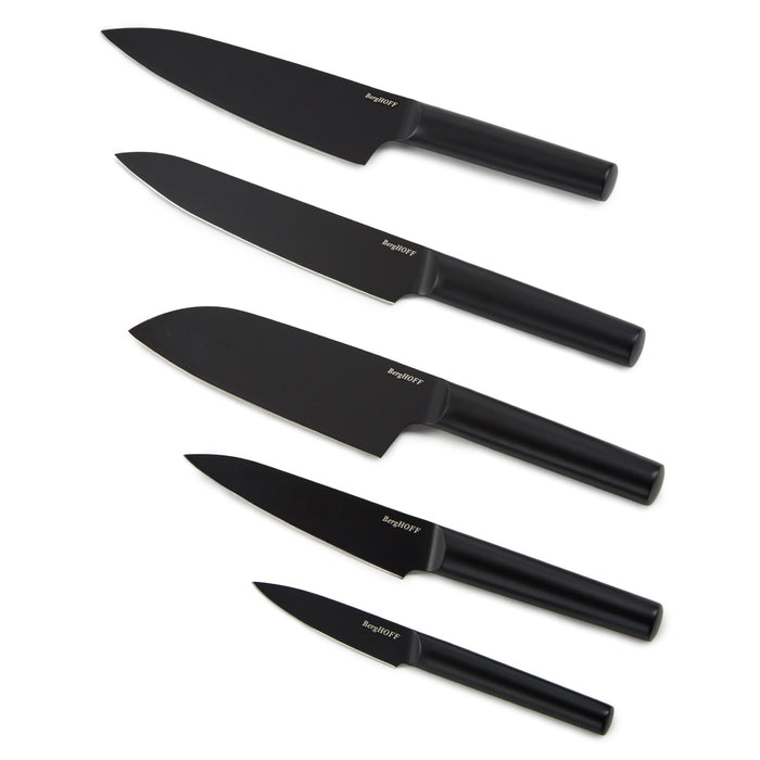 BergHOFF DiNA Boron 6pc Stainless Steel Knife Block Set - Kitchen Knives