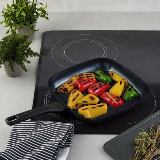 BergHOFF DiNA Helix Aluminum Nonstick Ceramic Grill Pan, 10.25" - Griddles & Grill Pans