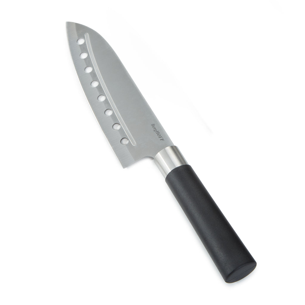DiNA Codon Stainless Steel Santoku Knife with Holes, 6.75