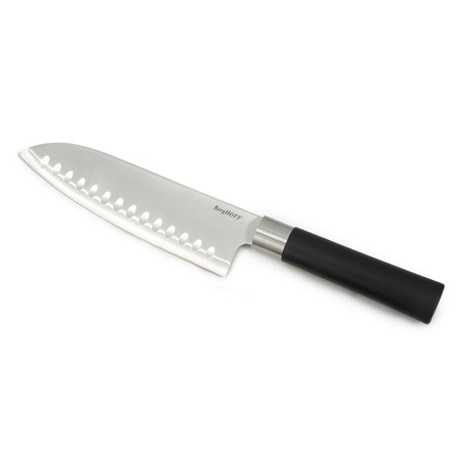 BergHOFF DiNA Codon Stainless Steel Scalloped Santoku Knife, 6.75" - Kitchen Knives