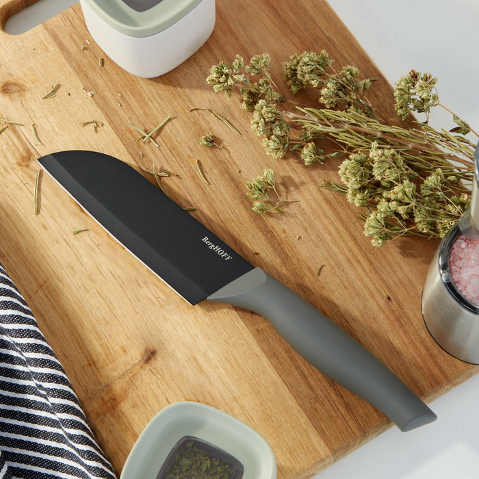 BergHOFF DiNA Vector Nonstick Stainless Steel Santoku Knife, 5.5" - Kitchen Knives