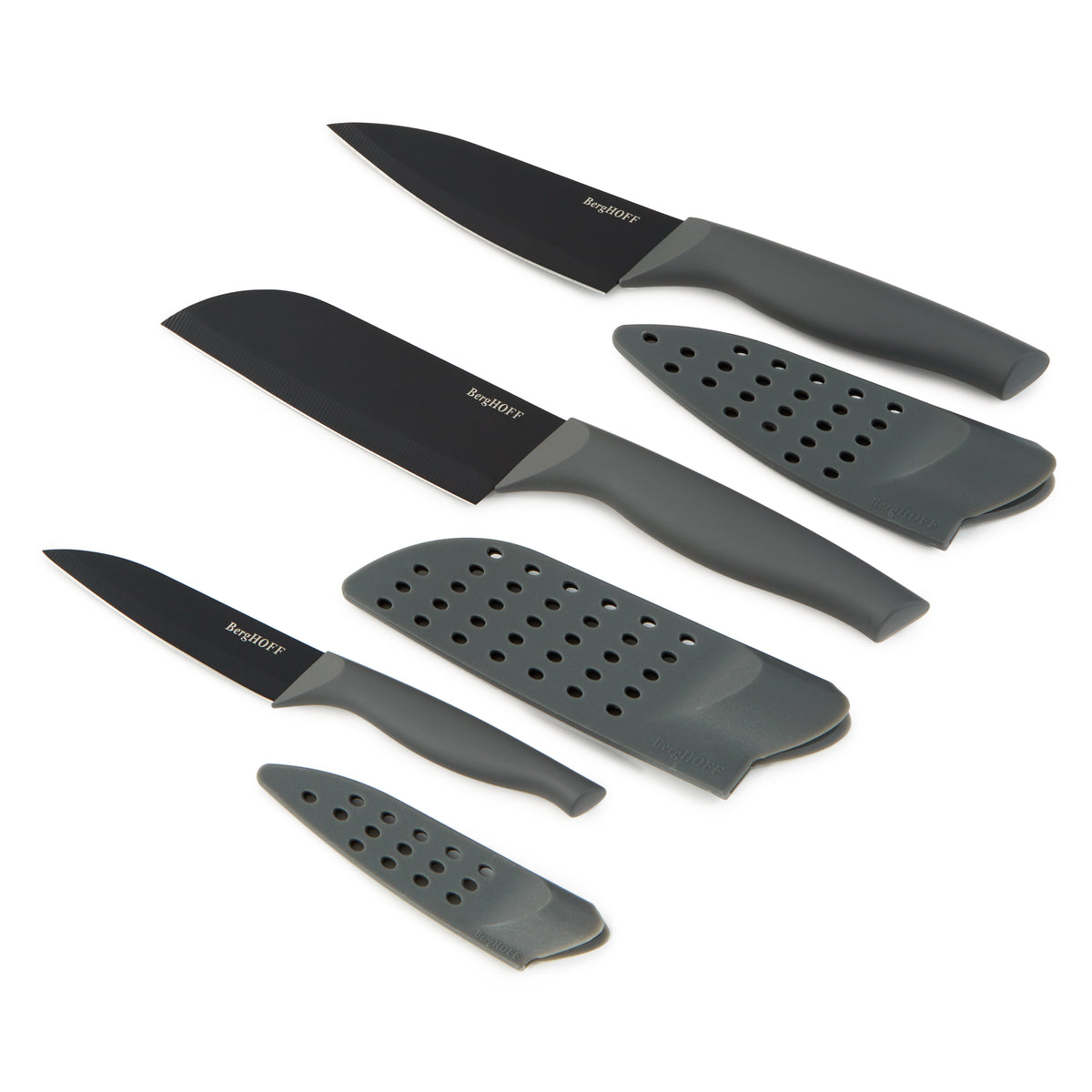 Dina Vector DiNA Vector Nonstick Stainless Steel 3Pc Knife Set — BergHOFF