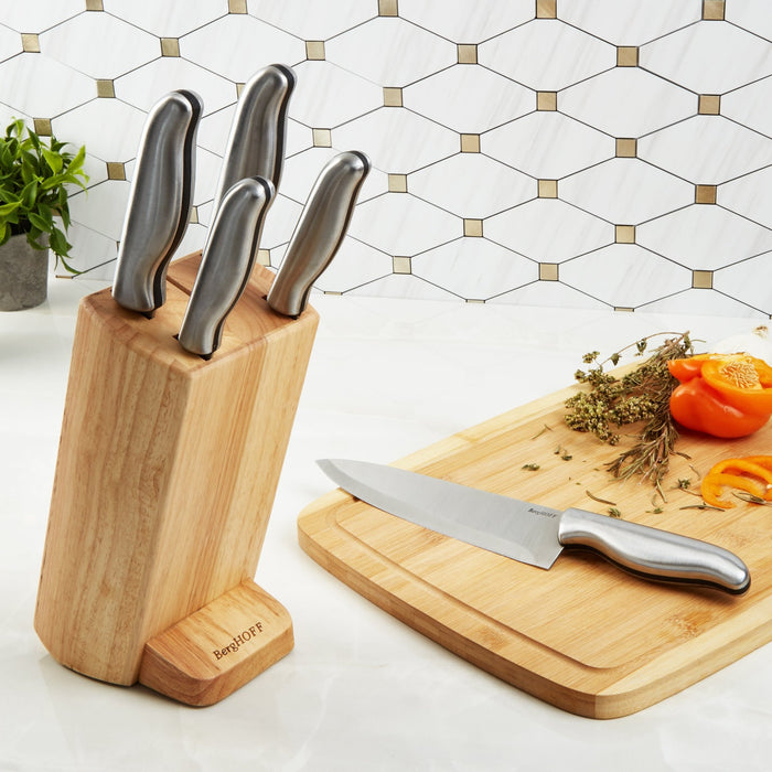 BergHOFF DiNA Entity 6pc Stainless Steel Knife Block Set - Knife Blocks & Holders