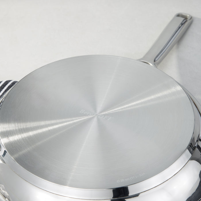 Image 5 of DiNA Helix Recycled 18/10 Stainless Steel Frying Pan, 11"