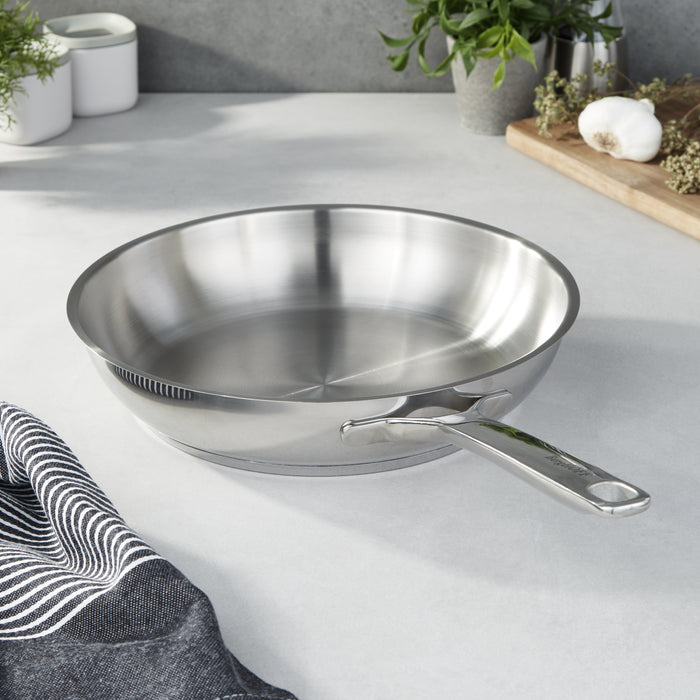 Image 8 of DiNA Helix Recycled 18/10 Stainless Steel Frying Pan, 11"