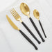 Image 1 of DiNA Evolve 24Pc Stainless Steel Flatware Set, Black and Gold