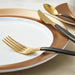 Image 7 of DiNA Evolve 24Pc Stainless Steel Flatware Set, Black and Gold