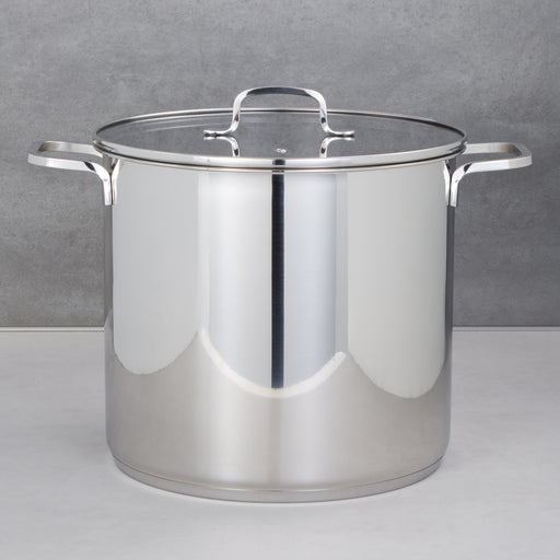 Image 1 of DiNA Helix 18/10 Stainless Steel 15.85qt. Stockpot 11", Glass Lid