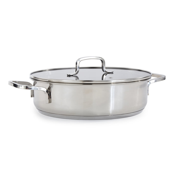 Image 8 of DiNA Helix 18/10 Stainless Steel 10.25" Covered Saute Pan 4qt., Recycled