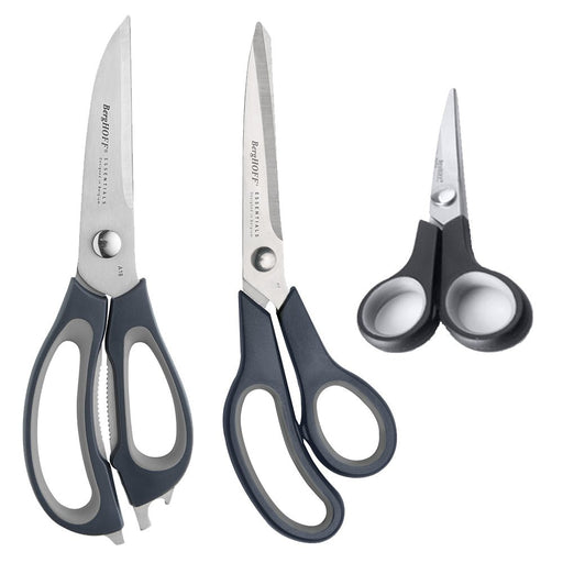BergHOFF Essentials 3Pc Stainless Steel Kitchen Scissor Set, Black - Kitchen Shears