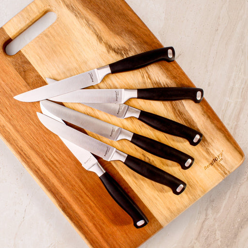 BergHOFF Bistro 6" Stainless Steel Steak Knife, Set of 6 - Kitchen Knives