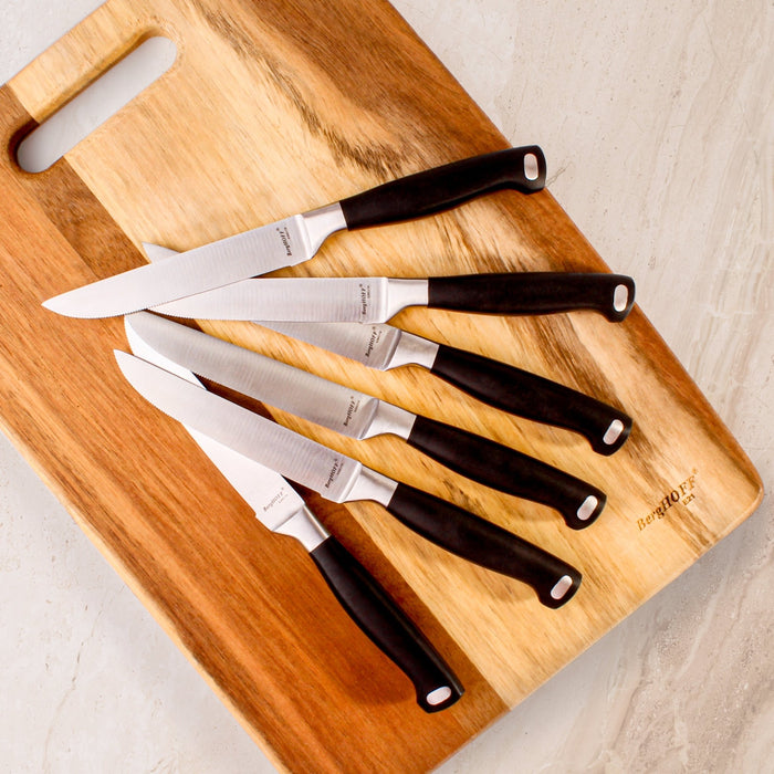 BergHOFF Bistro 6" Stainless Steel Steak Knife, Set of 6 - Kitchen Knives
