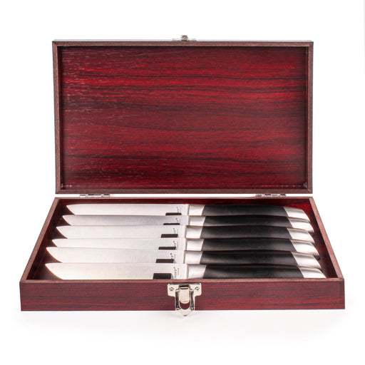 BergHOFF Geminis 7pc Stainless Steel Steak Knives with Wood Case, 4.75" - Kitchen Knives