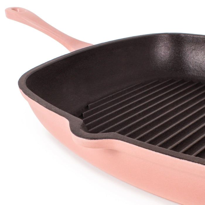 BergHOFF Neo Cast Iron Square Grill Pan 11", Pink - Griddles & Grill Pans