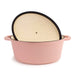 BergHOFF Neo Cast Iron 8qt. Oval Dutch Oven 13" with Lid, Pink - Dutch Ovens