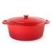 BergHOFF Neo Cast Iron 8qt. Oval Dutch Oven 13" with Lid, Red - Dutch Ovens
