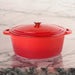 BergHOFF Neo Cast Iron 8qt. Oval Dutch Oven 13" with Lid, Red - Dutch Ovens