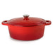 BergHOFF Neo Cast Iron 5qt. Oval Dutch Oven 11.5" with Lid, Red - Dutch Ovens