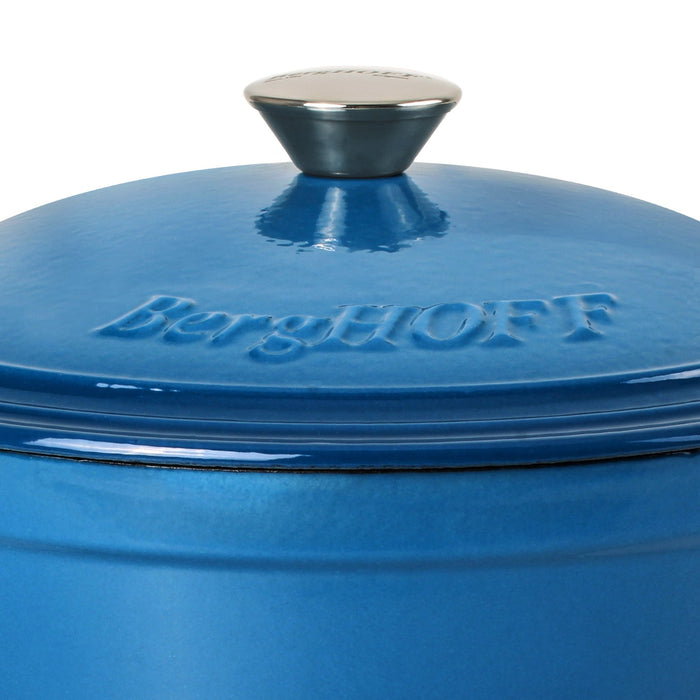 BergHOFF Neo Cast Iron 7qt. Round Dutch Oven 11" with Lid, Blue - Dutch Ovens