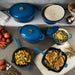 BergHOFF Neo Cast Iron 7qt. Round Dutch Oven 11" with Lid, Blue - Dutch Ovens