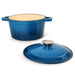 BergHOFF Neo Cast Iron 3qt. Round Dutch Oven 8" with Lid, Blue - Dutch Ovens